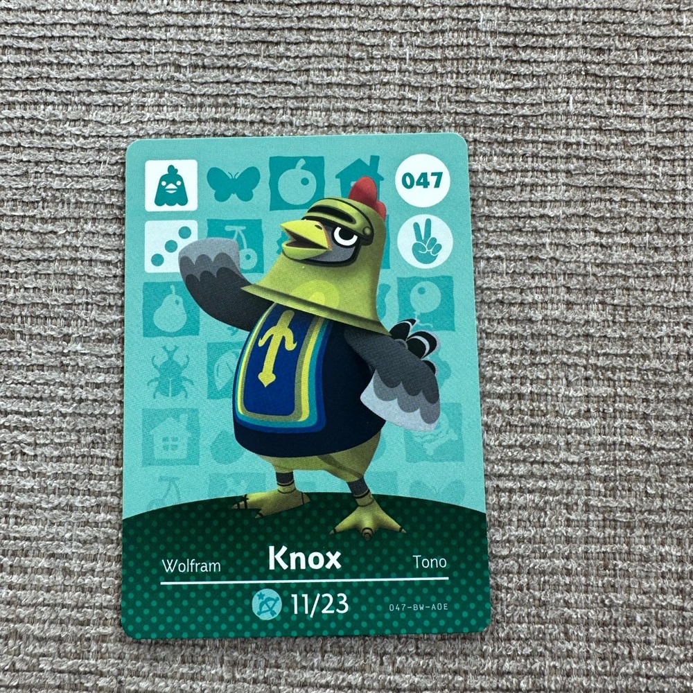 Animal Crossing Amiibo Knox Card Villager